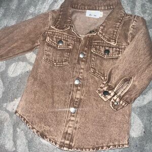 Girls Brown Jean Jacket